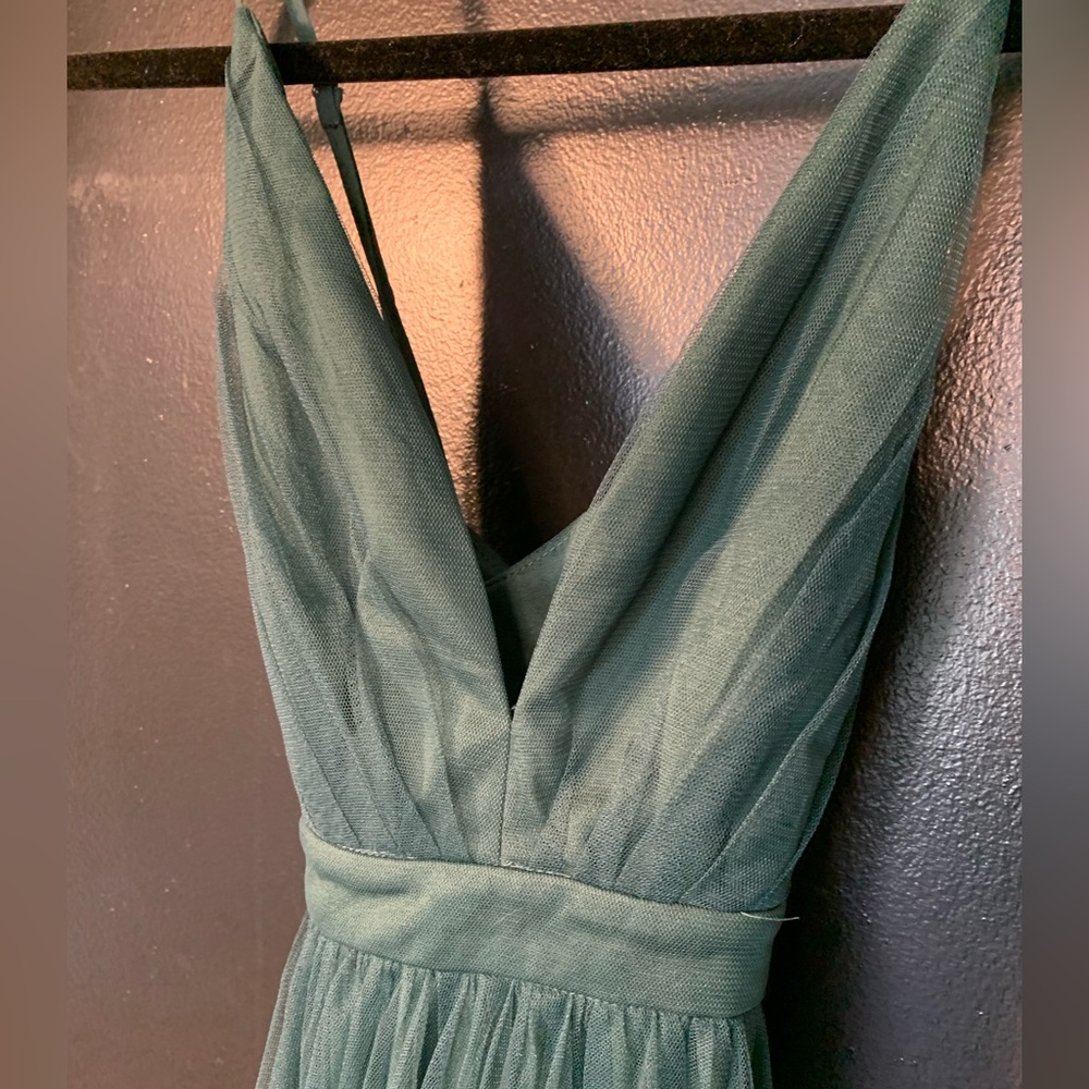 NWT Lulus Green Tulle Maxi Dress - Picture 3 of 6